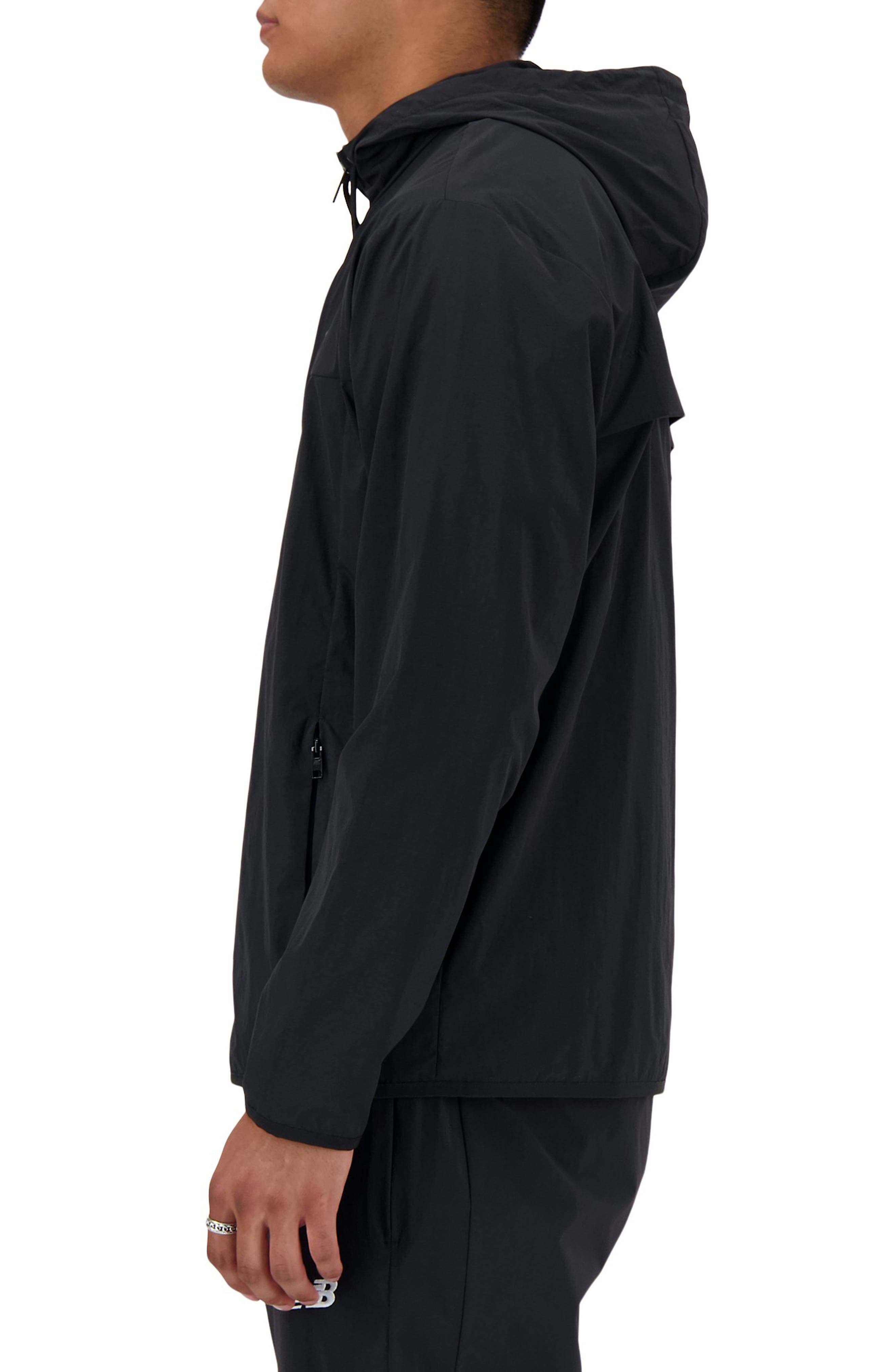 New Balance Athletics Woven Nylon Hooded Jacket in Black at Nordstrom - 3
