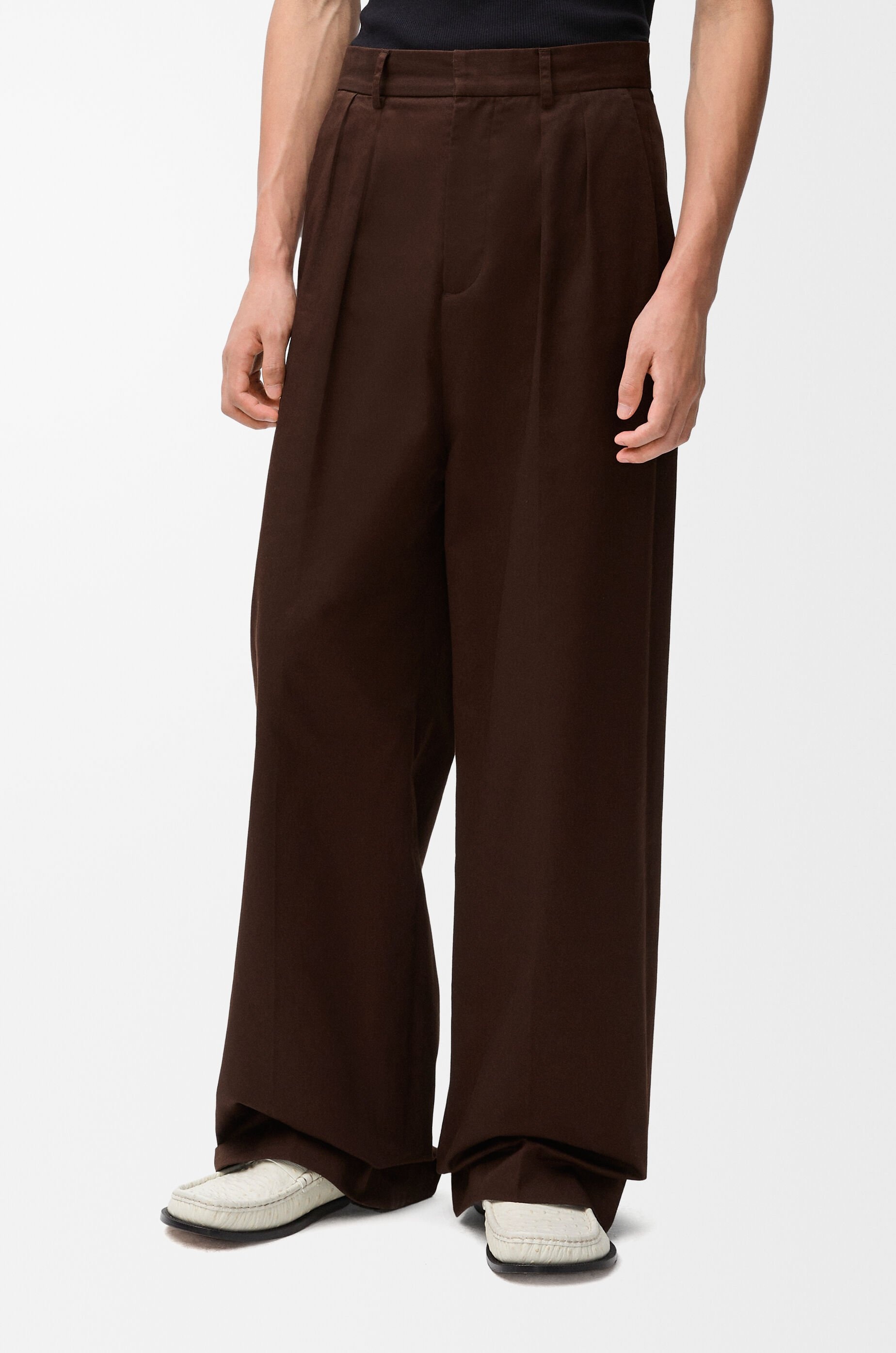 Pleated trousers in cotton - 3