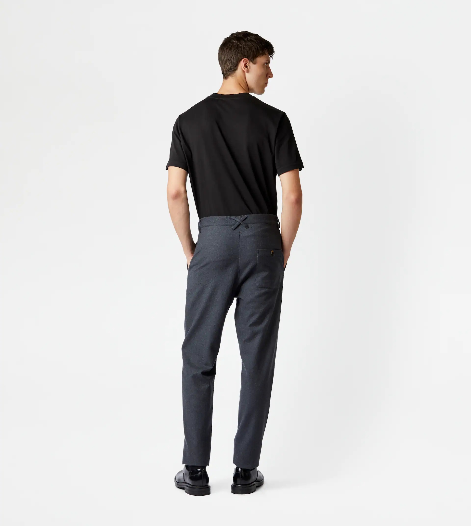 TOD'S CHINO TROUSERS ADJUSTABLE WAISTBAND - GREY - 3