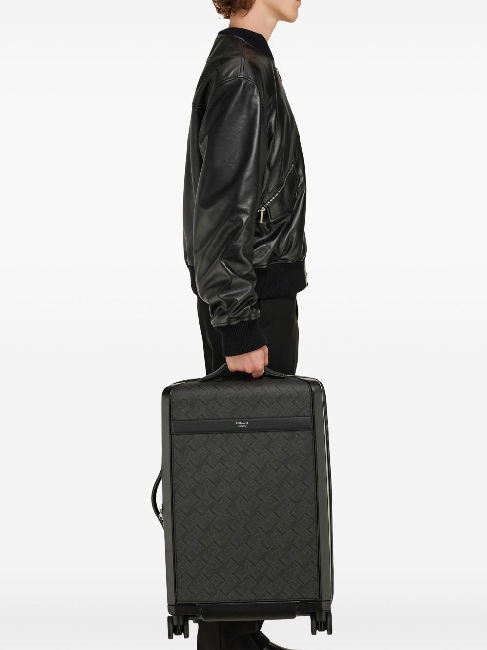 Gancini-print leather luggage - 2