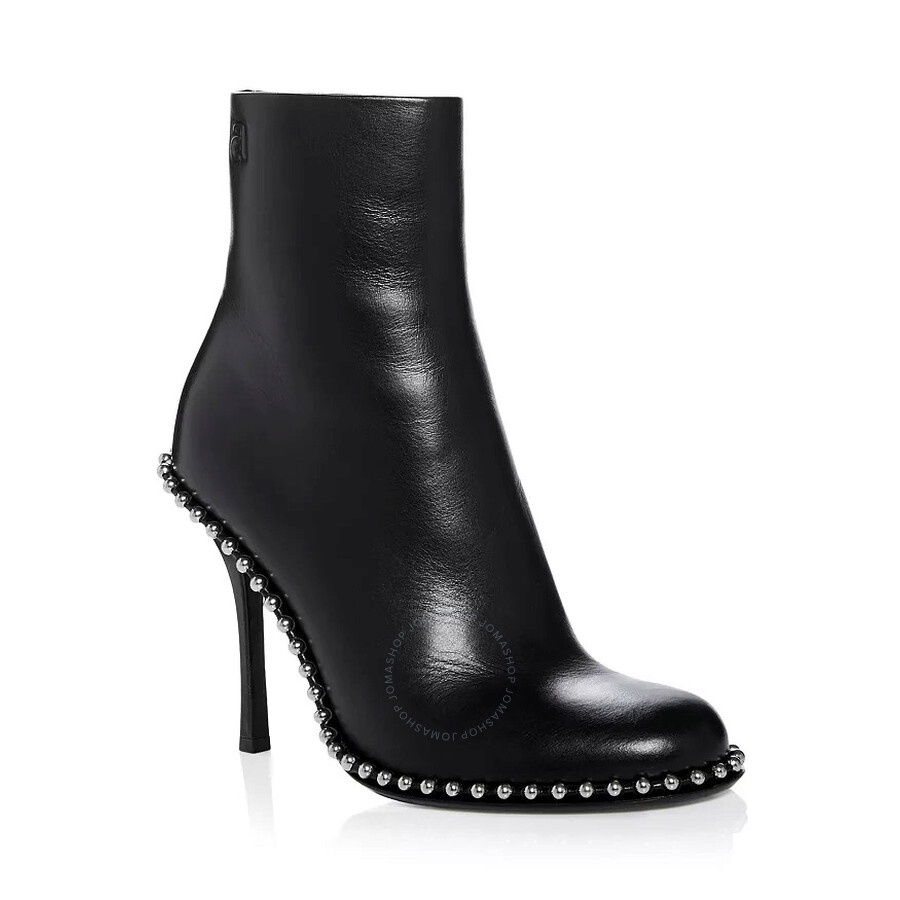 T by Alexander Wang Ladies Black Nova 105 Studded Ankle Boots - 1