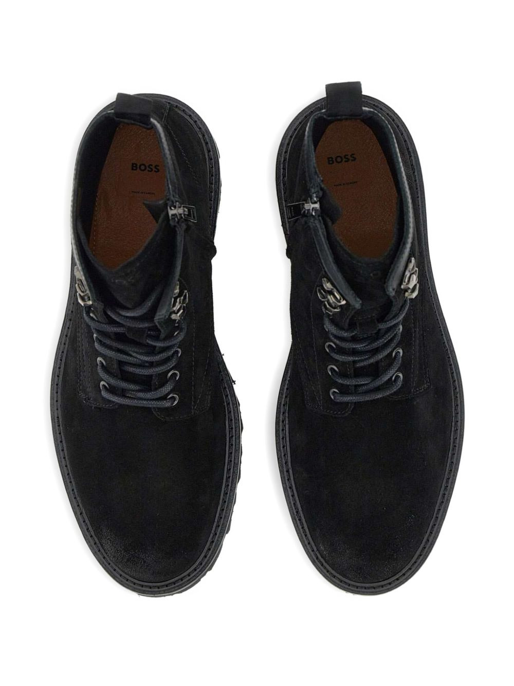 lace-up leather boots - 3