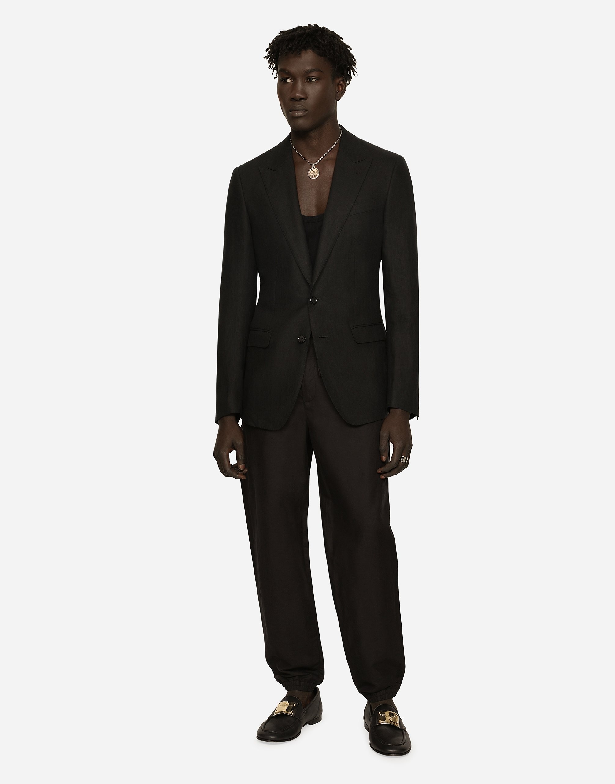 Single-breasted linen Taormina jacket - 2