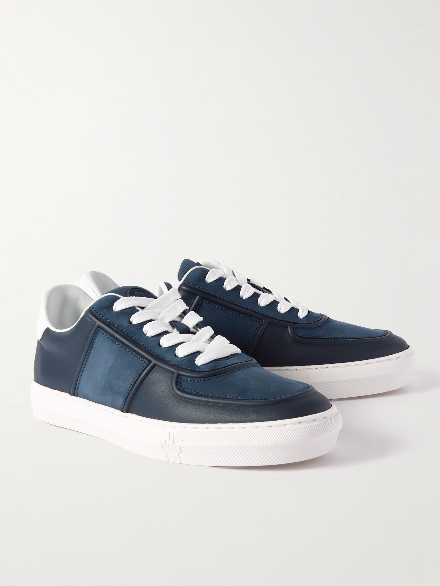 Neue York Leather and Suede Sneakers Navy - 4