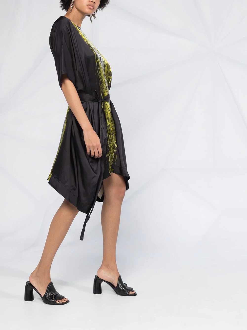 acid print T-shirt midi dress - 6
