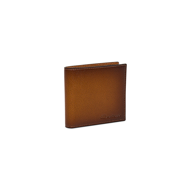 Brown Saffiano leather wallet with coin pocket 5