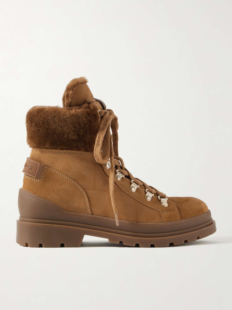 St. Moritz 18 shearling-lined suede ankle boots - 1