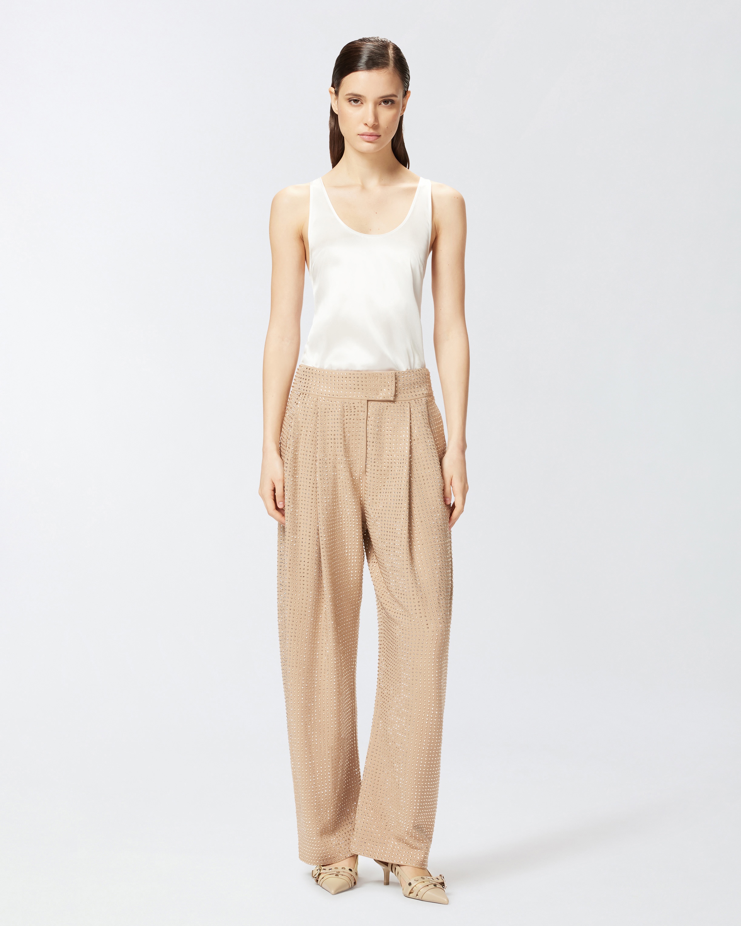 WIDE FULL RHINESTONE TROUSERS - 2