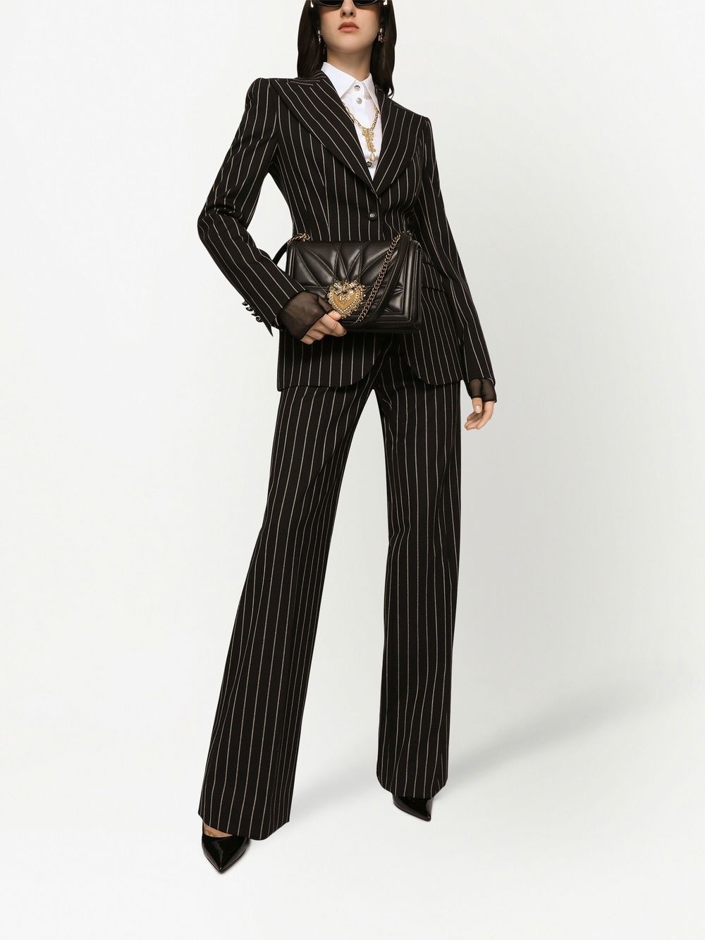 pinstripe wide-leg trousers - 2