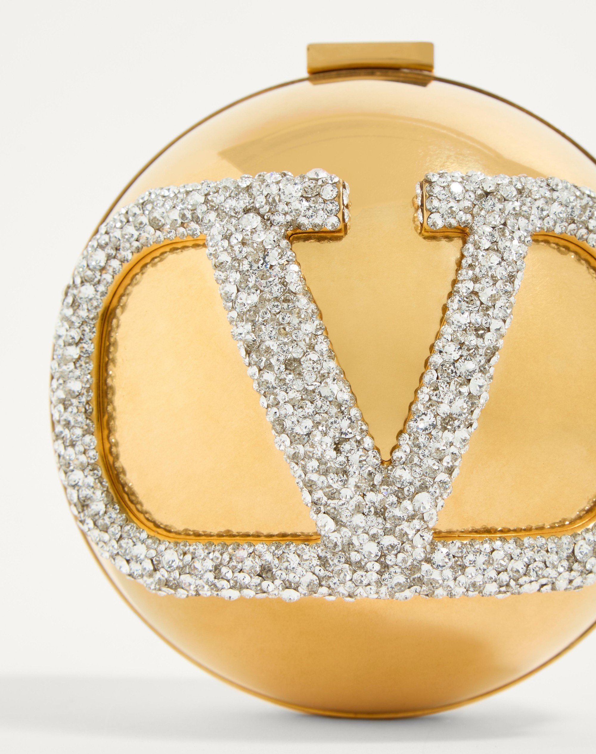 VLOGO SIGNATURE MINAUDIÈRE IN METAL AND SWAROVSKI® CRYSTALS - 6