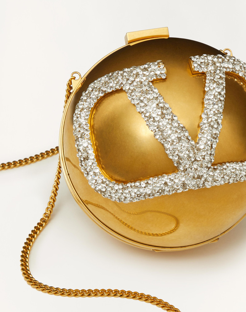Valentino VLOGO SIGNATURE MINAUDIÈRE IN METAL AND SWAROVSKI® CRYSTALS outlook