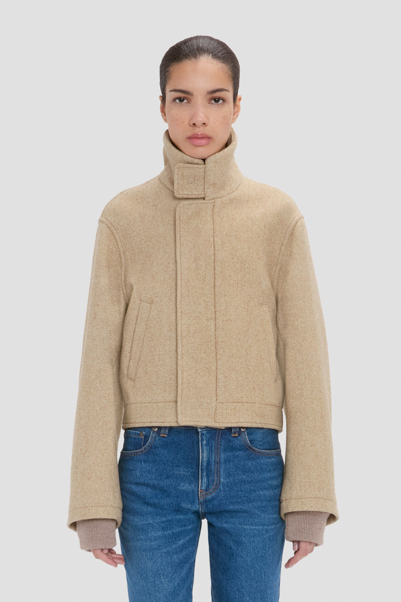 Victoria Beckham Bomber Jacket In Camel outlook