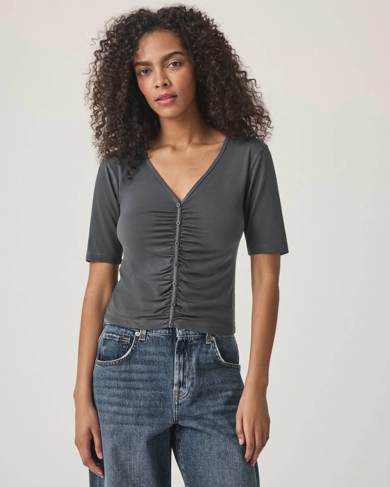 Yasmina Ruched Tee - 1