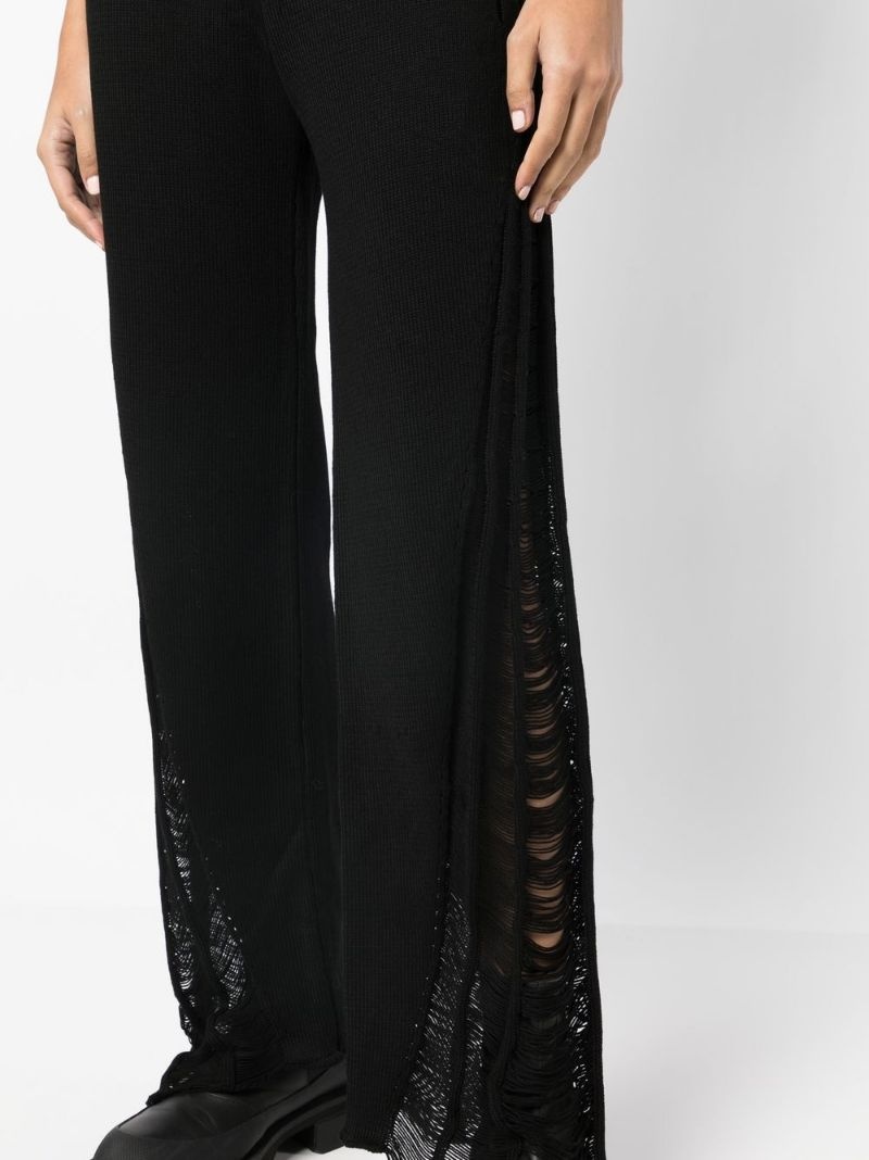 distressed Float knitted trousers - 6