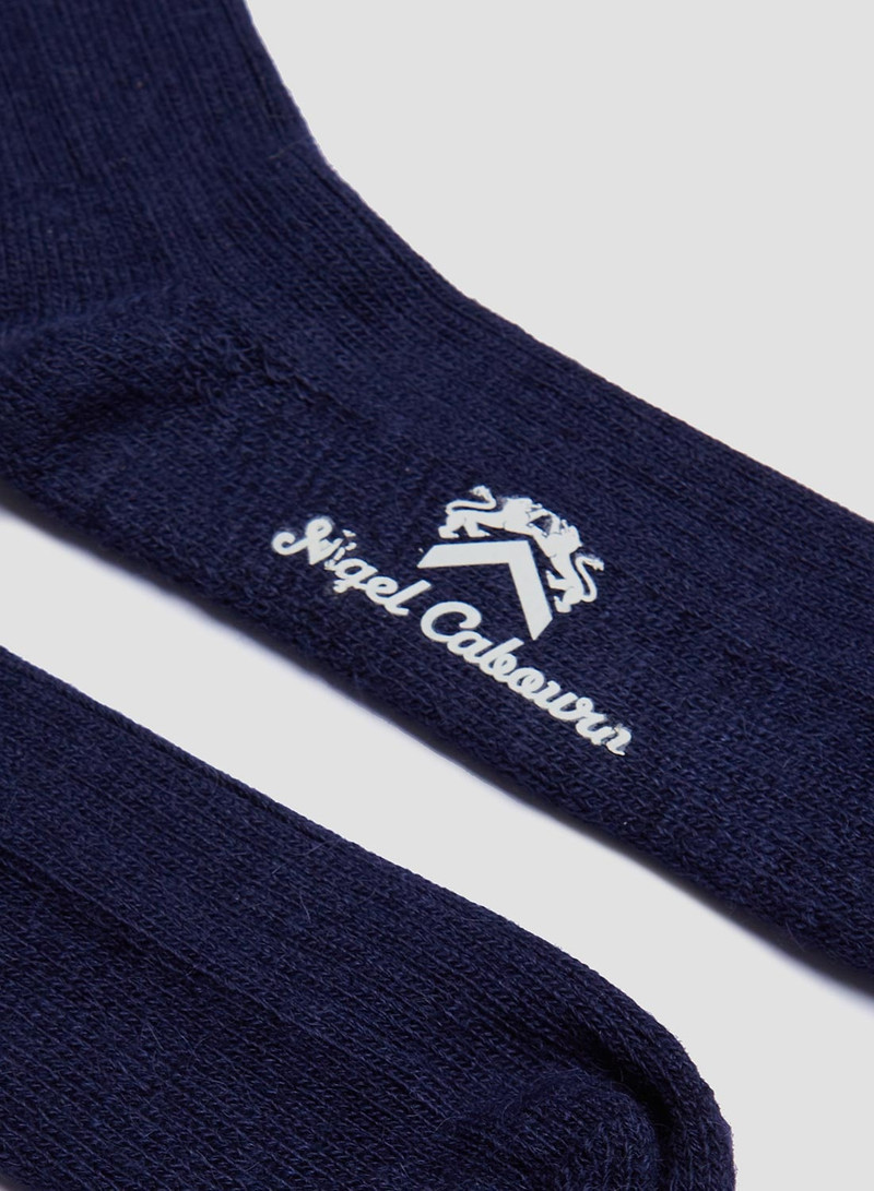 Alpaca Wool Sock in Navy 3