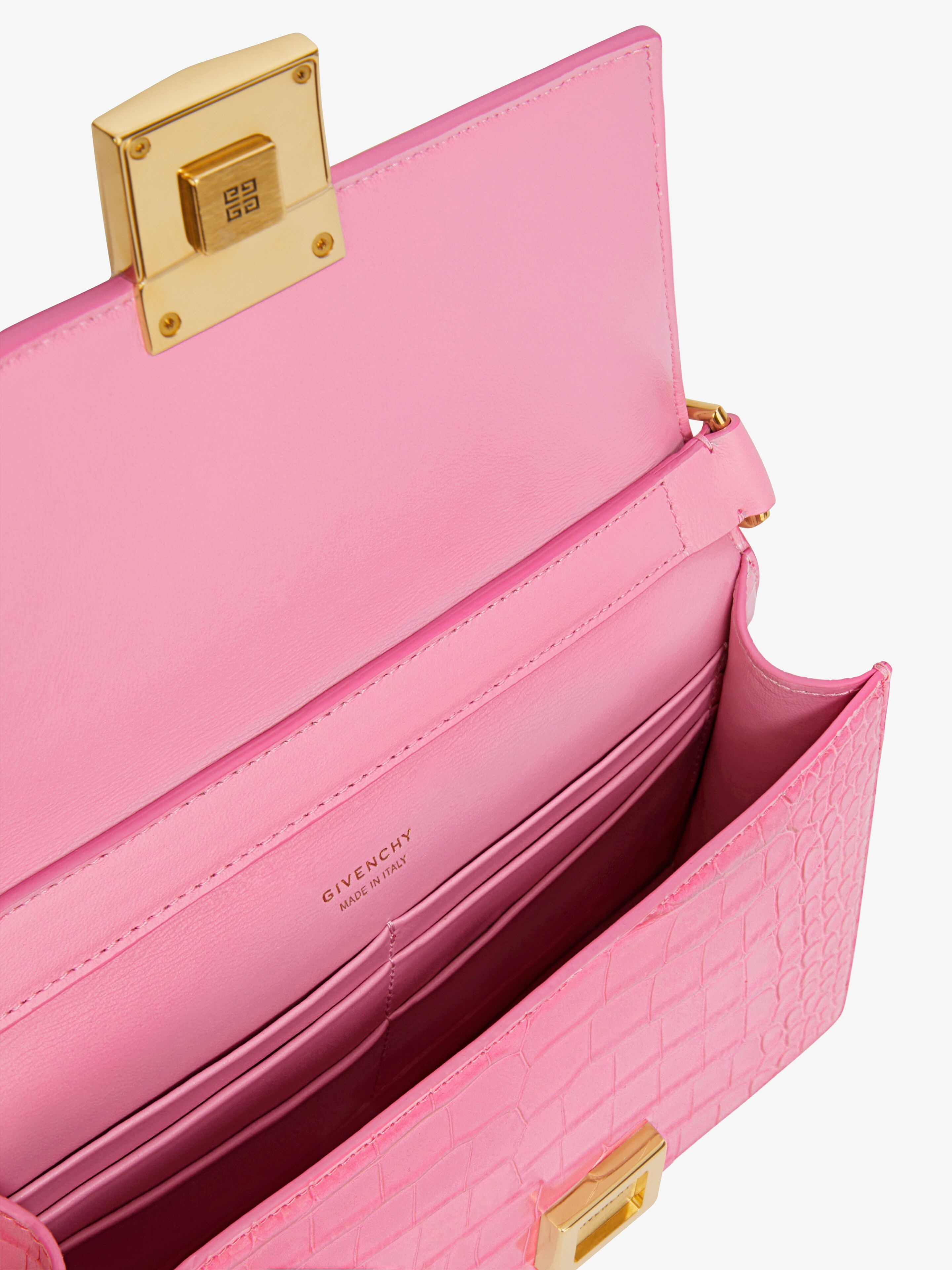 SMALL 4G BAG IN CROCODILE LEATHER WITH CHAIN - 6