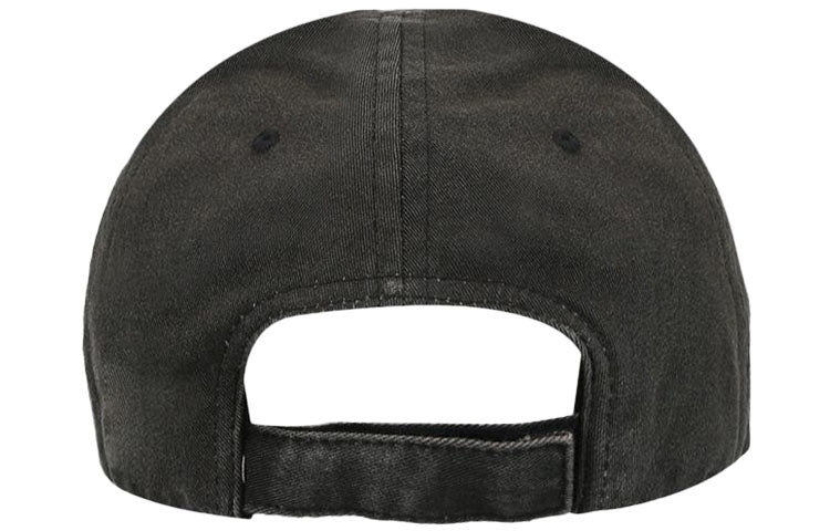 Balenciaga Washed Denim Logo Baseball Cap 'Black/White' 617160-4A2B4-1077 - 3