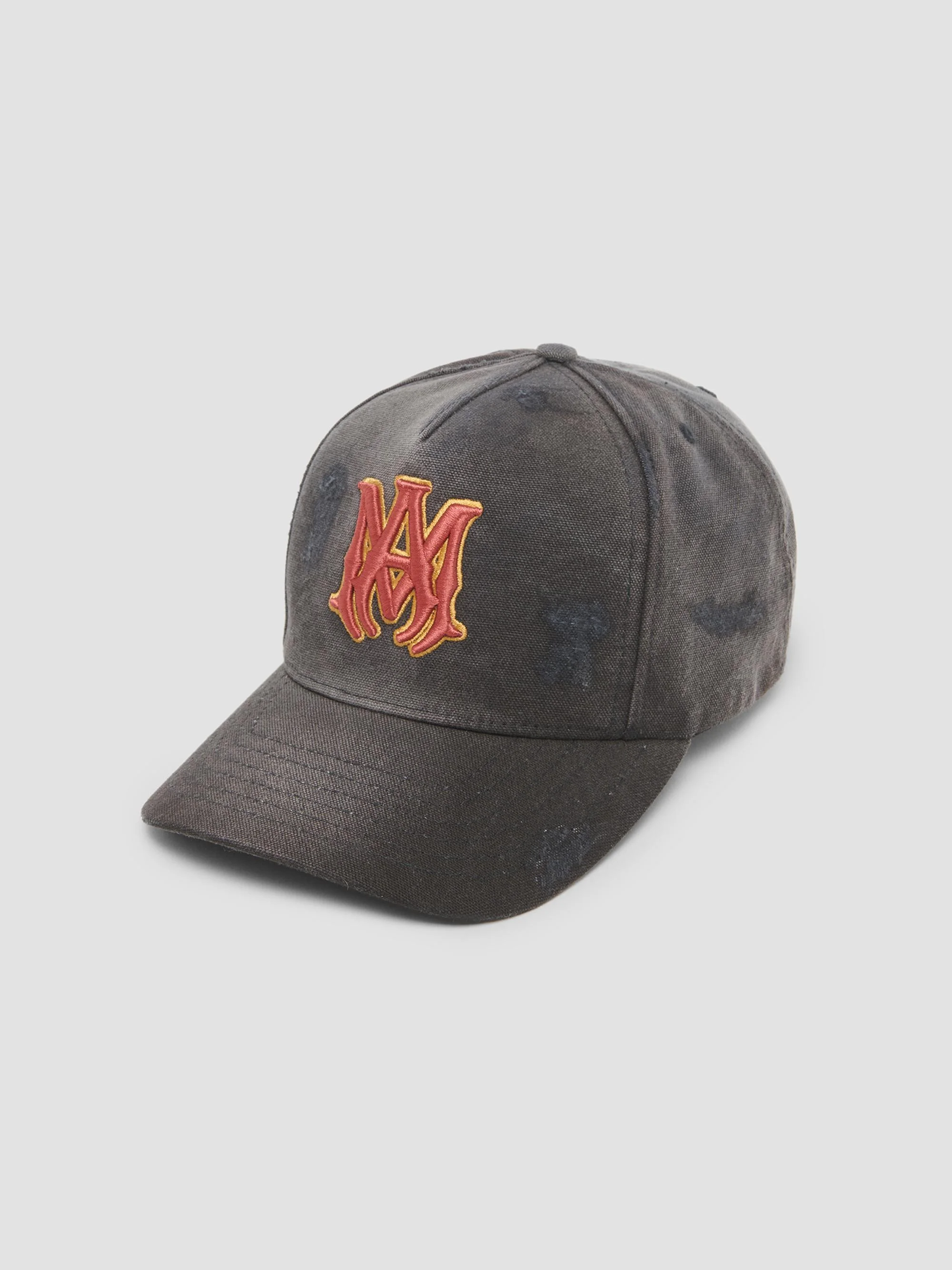Men's MA Distressed Baseball Cap - Black - 1