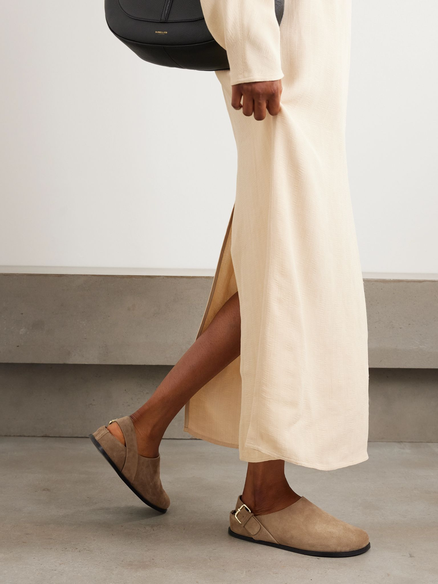Louis suede slingback clogs Taupe - 2