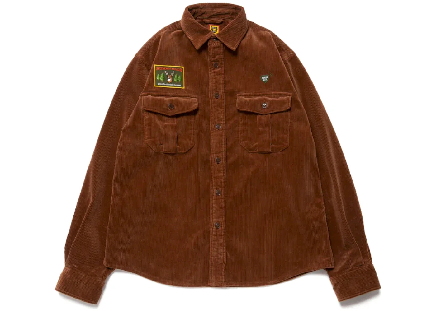 Human Made Corduroy Workshirt Brown - 1