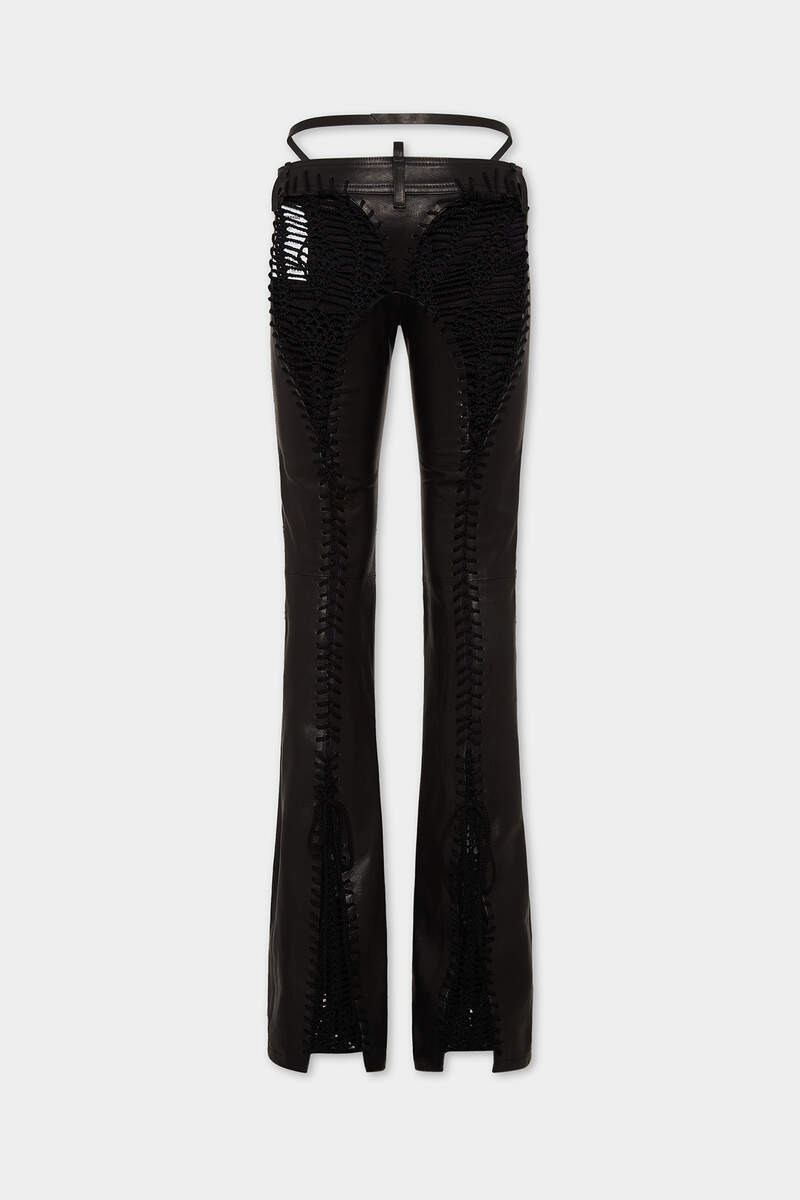DSQUARED2 LEATHER TONG BIKER PANT outlook