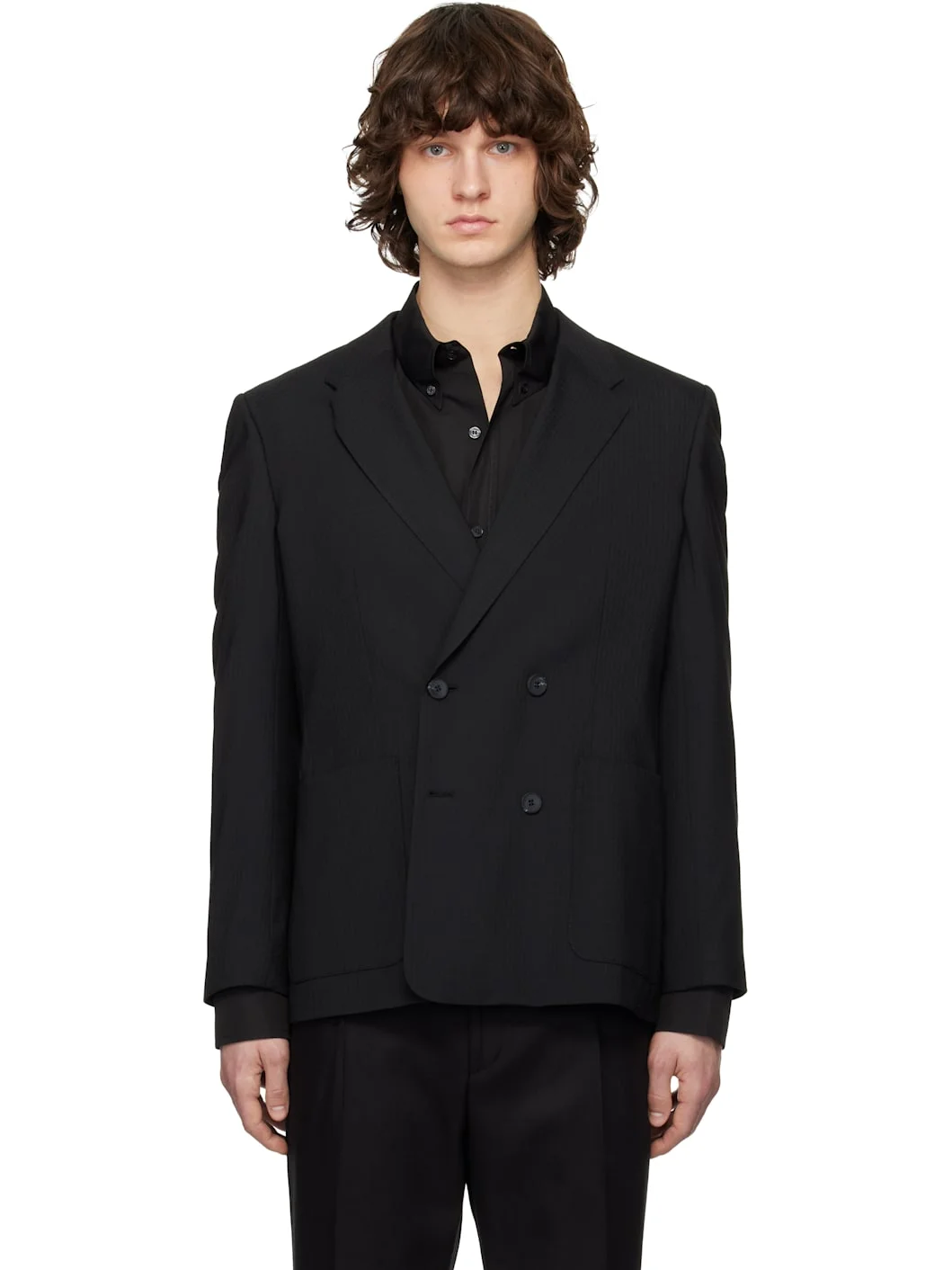 Black Slim-Fit Blazer - 1