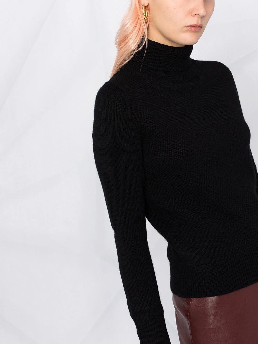 roll neck cashmere jumper - 5