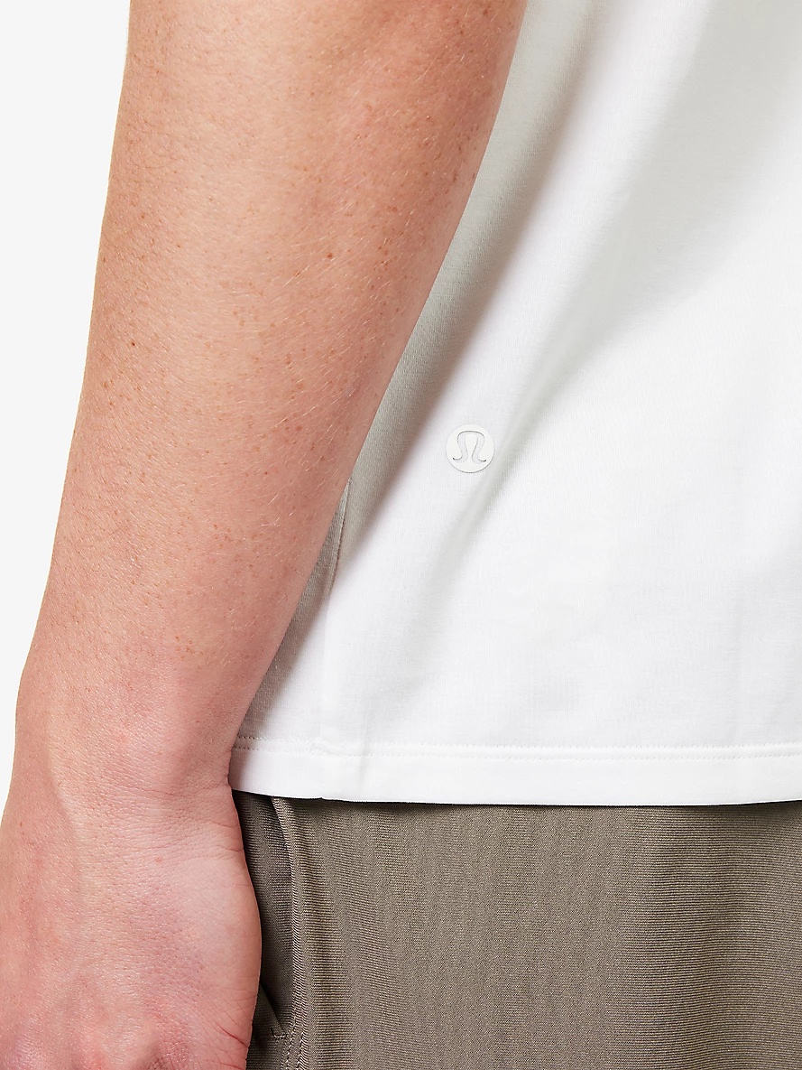 Fundamental rubberised-logo stretch-woven T-shirt - 5