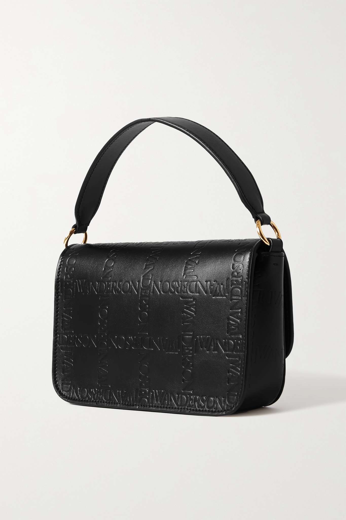 Anchor Midi debossed leather shoulder bag - 3