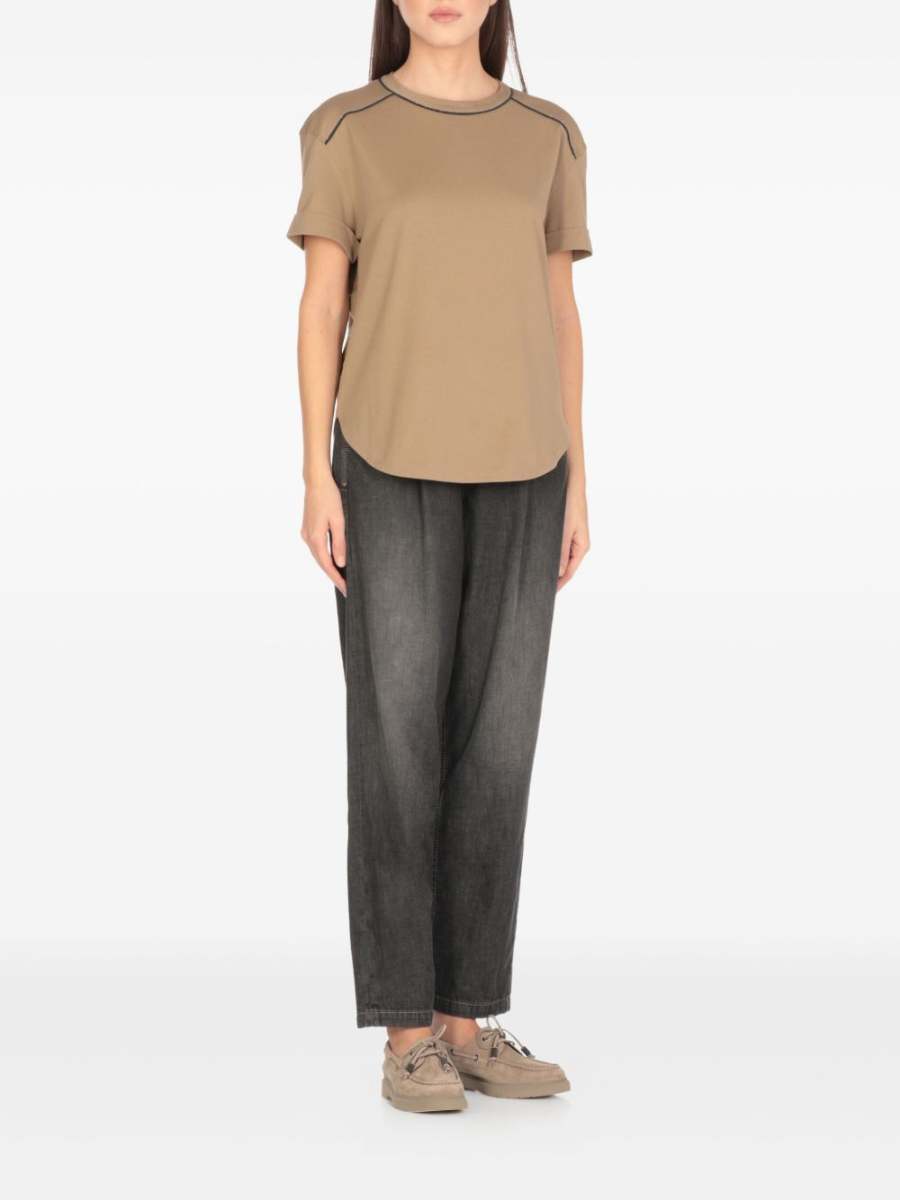 short-sleeve crewneck top - 3