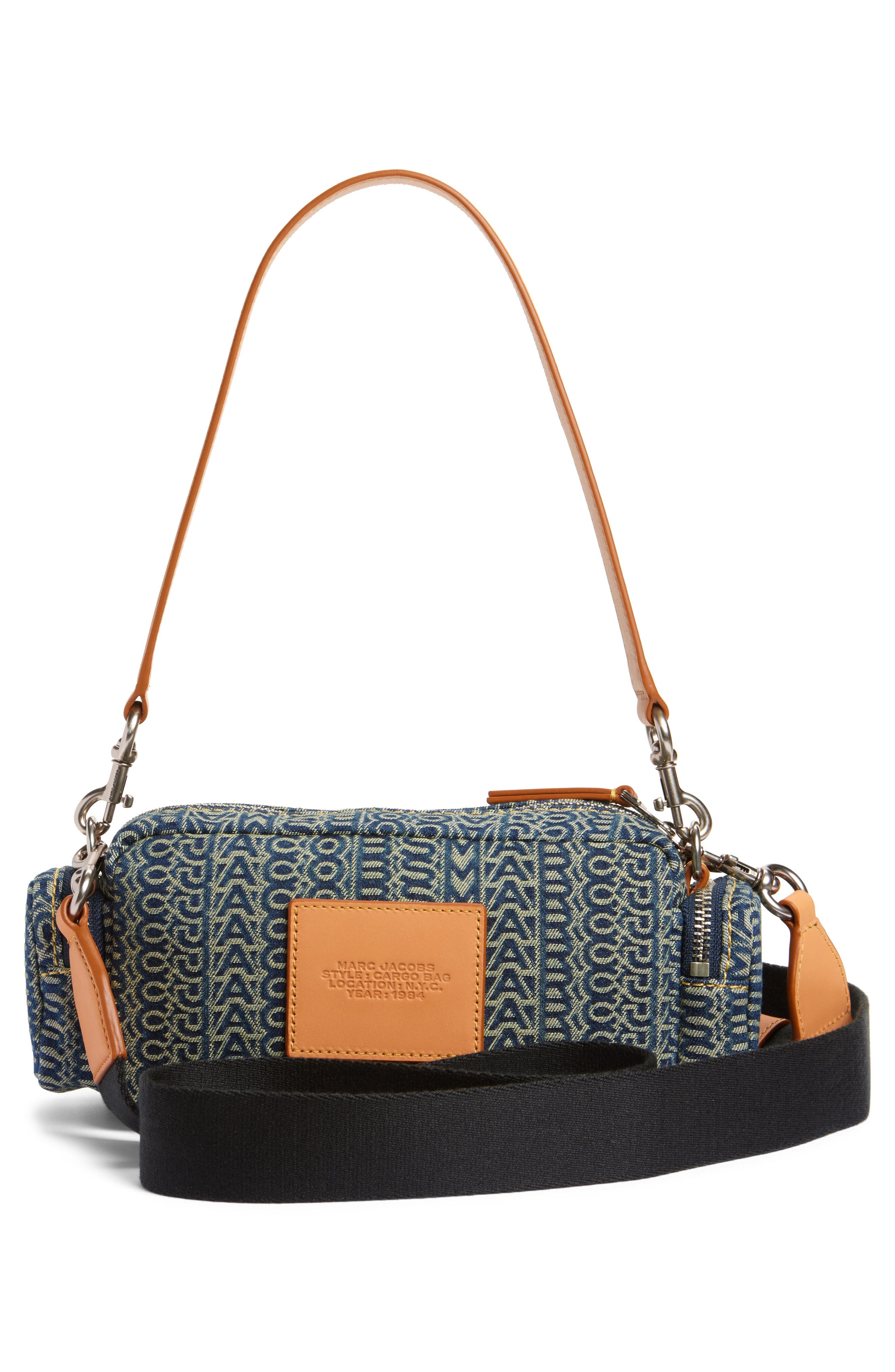 Marc Jacobs The Cargo Monogram Denim Shoulder Bag in Sun Faded Denim at Nordstrom - 4