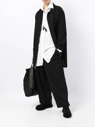 Yohji Yamamoto long-length crease-effect shirt outlook