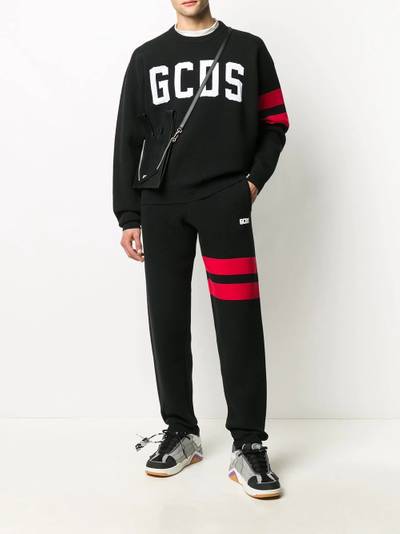 GCDS logo plaque track trousers outlook