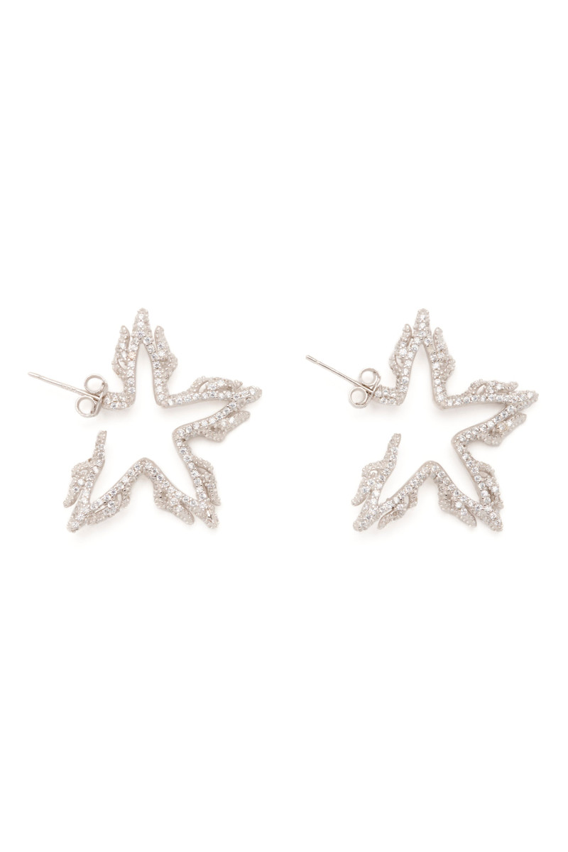 CRYSTAL CLEAR FLAME STAR EARRINGS 1