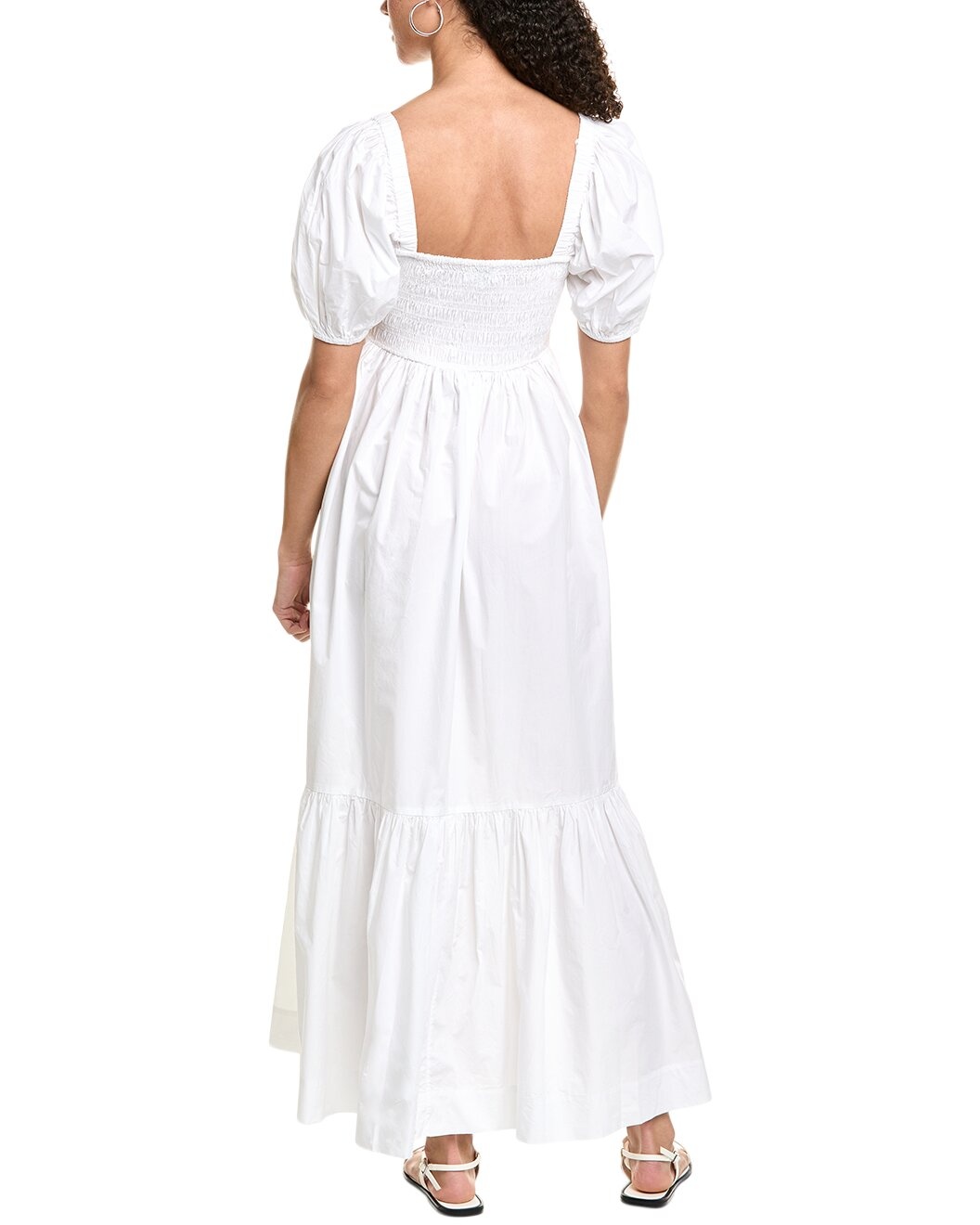 GANNI Poplin Smocked Maxi Dress - 2