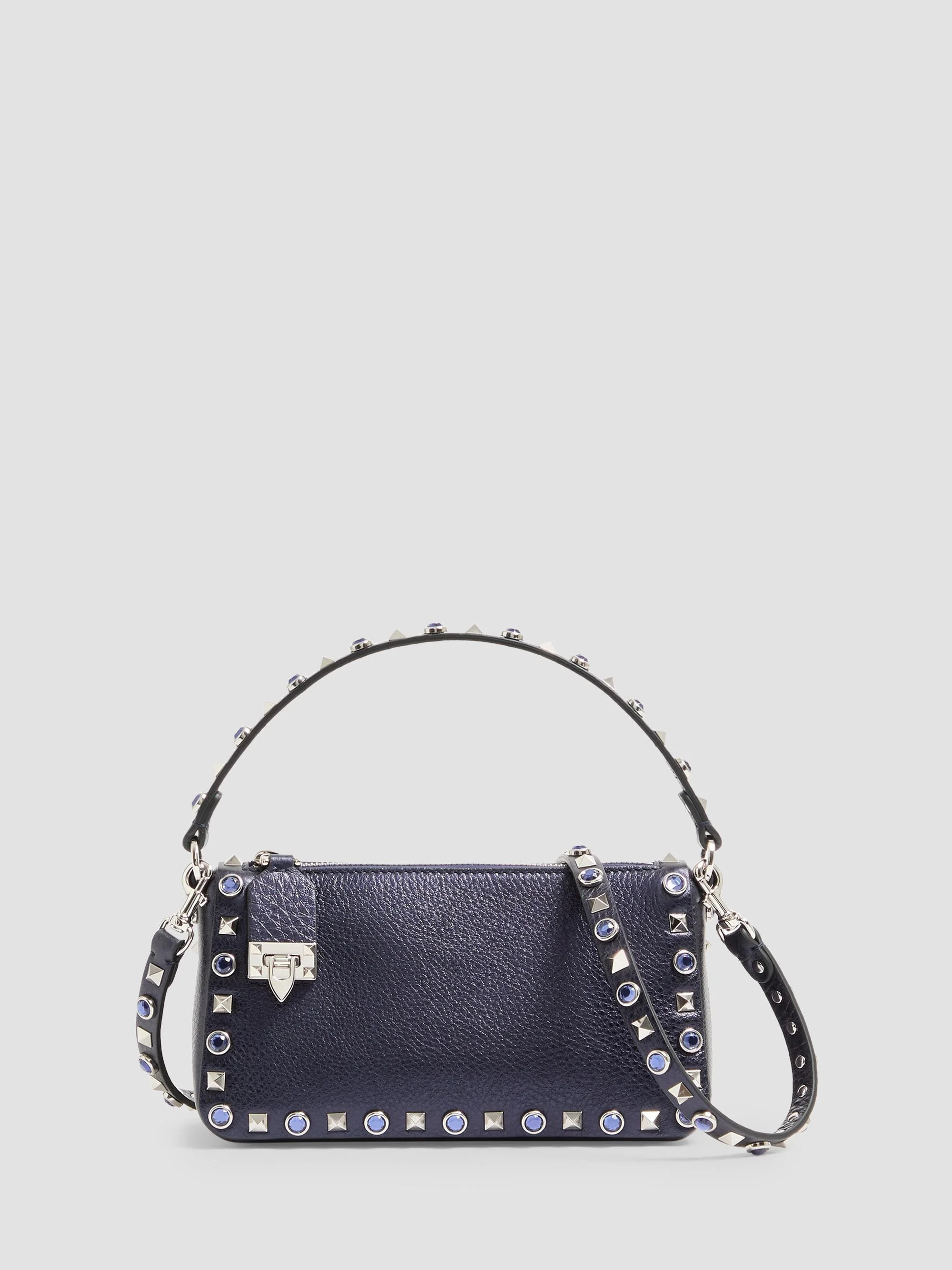 Women's Rockstud Top Handle Bag - Navy - 1