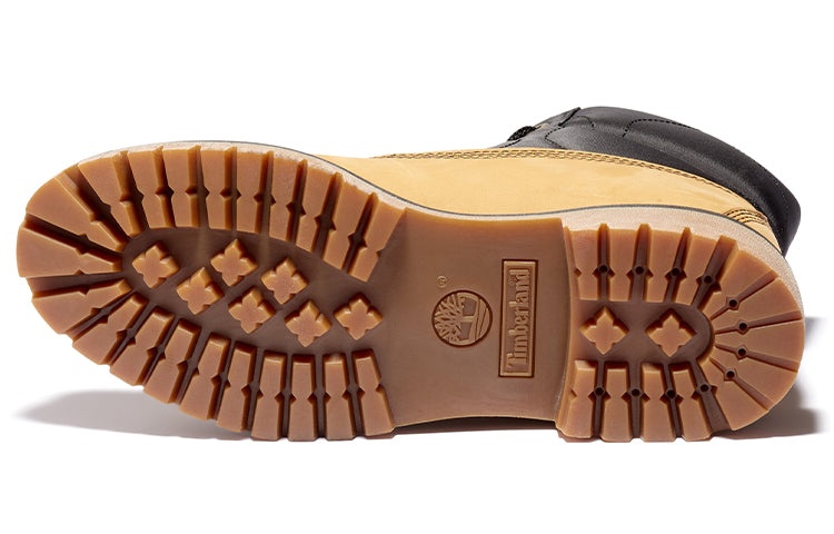 Timberland Premium 6 Inch Leather and Fabric Boots 'Wheat Nubuck with Black' A2QZR - 4