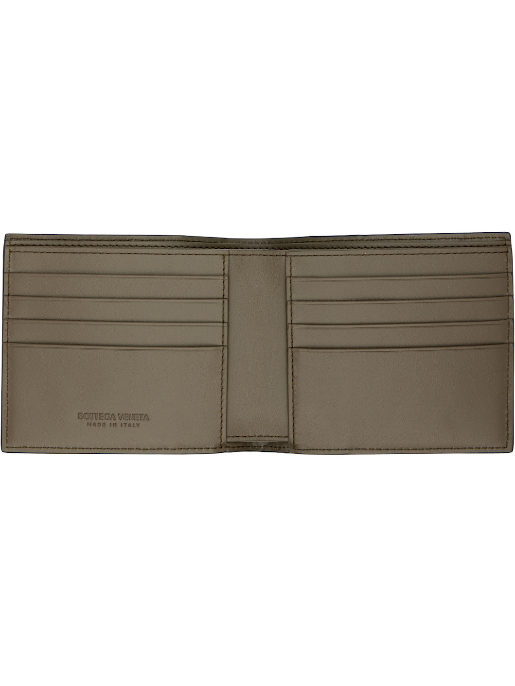 Navy Intrecciato Bi-Fold Wallet - 3
