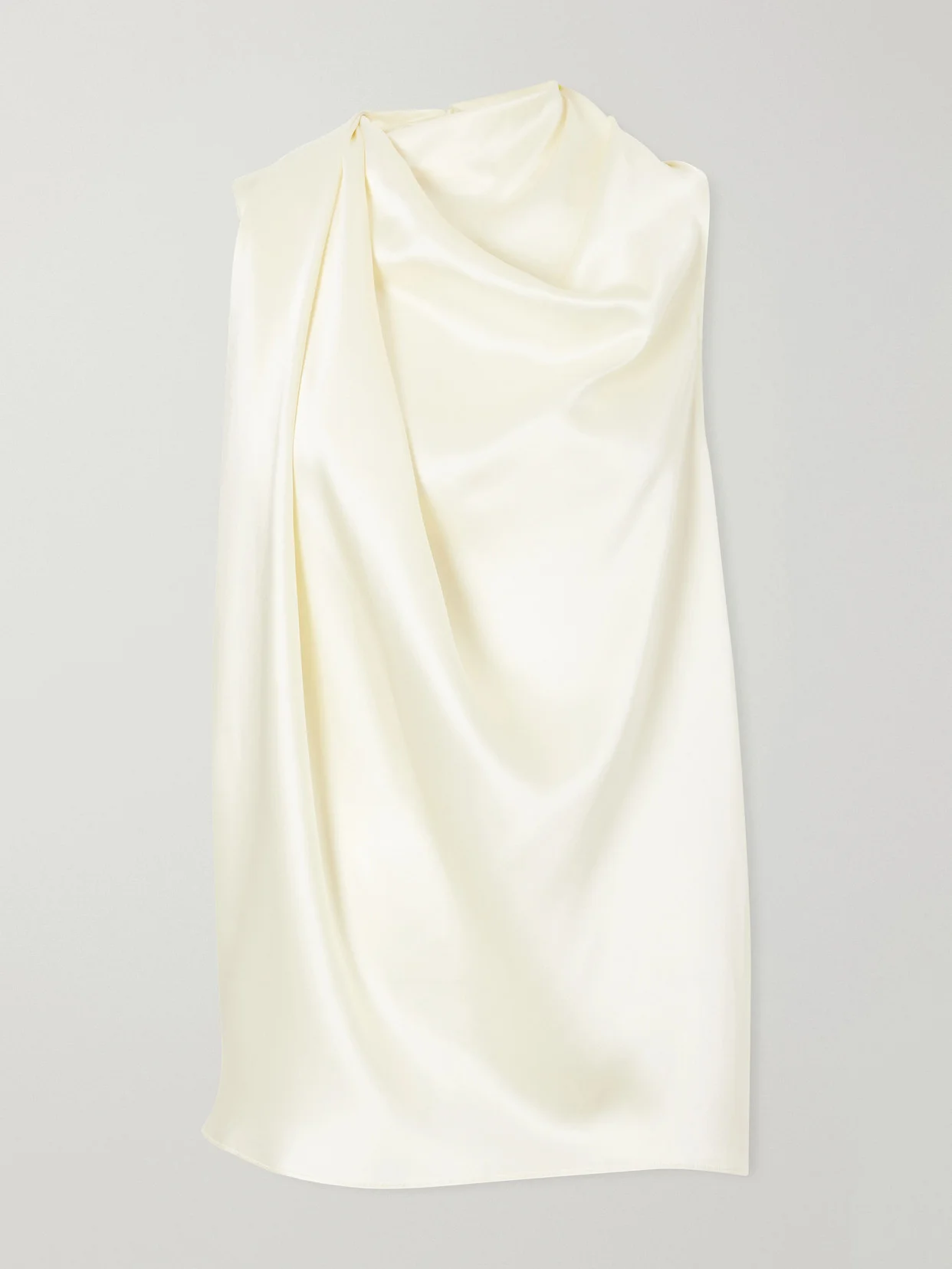 Kate Draped Silk-satin Top - 1