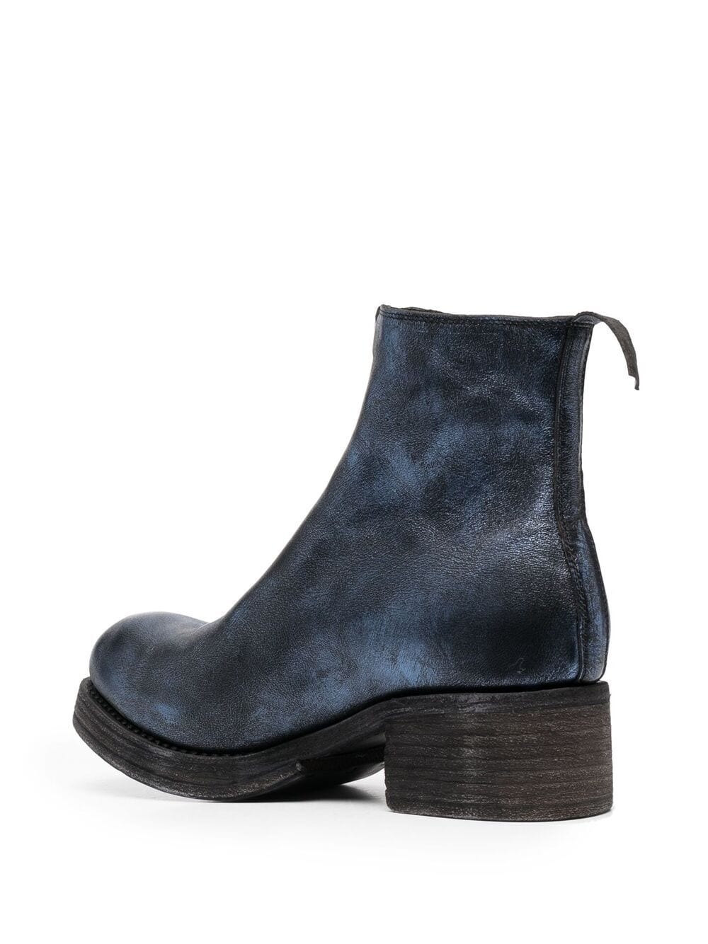 metallic-sheen leather boots - 3