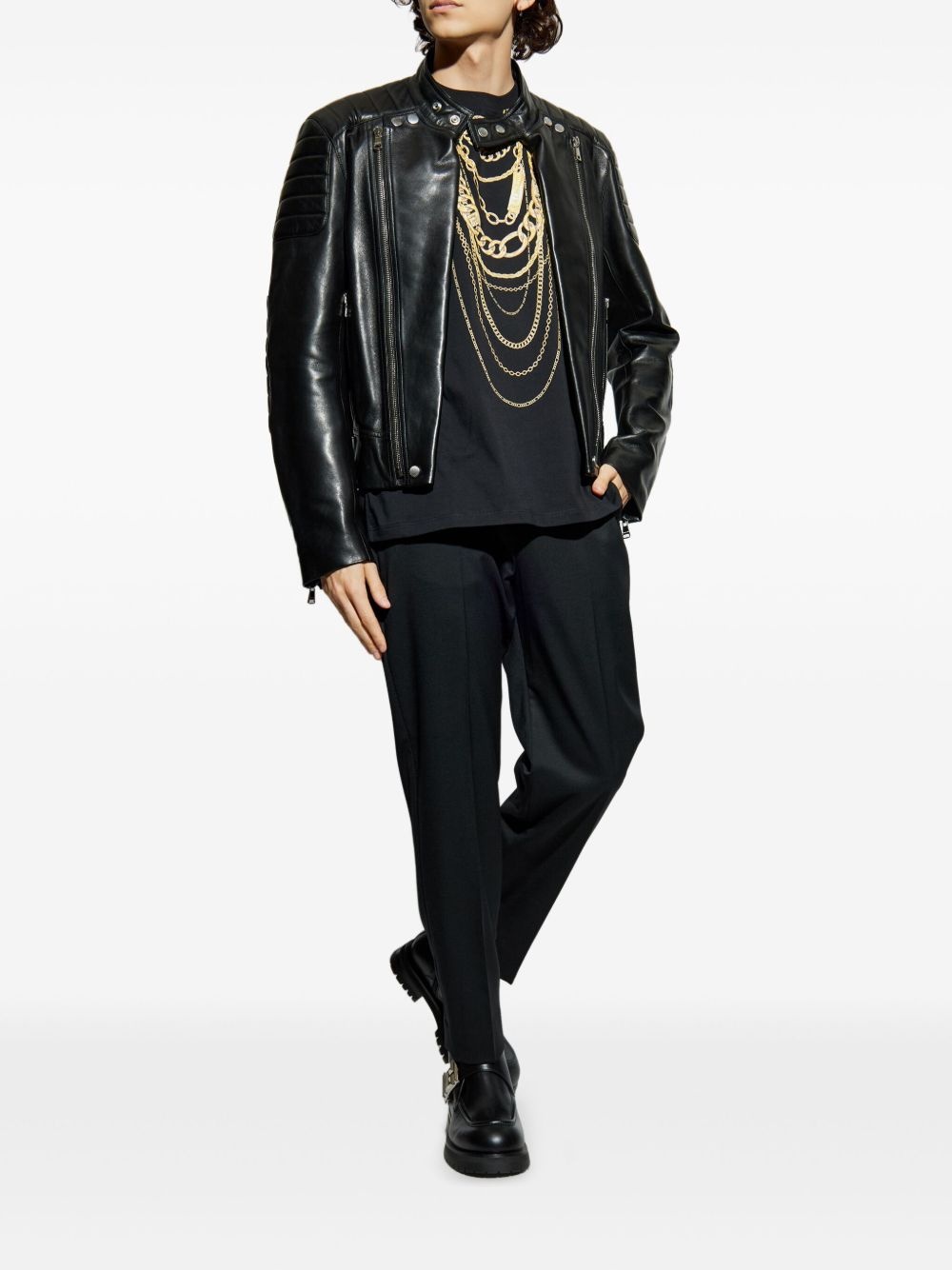 chain-print T-shirt - 2