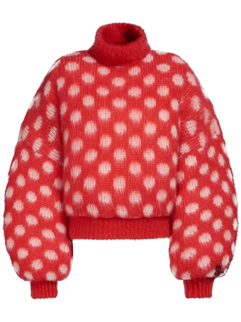 polka-dot patterned high-neck jumper - 1
