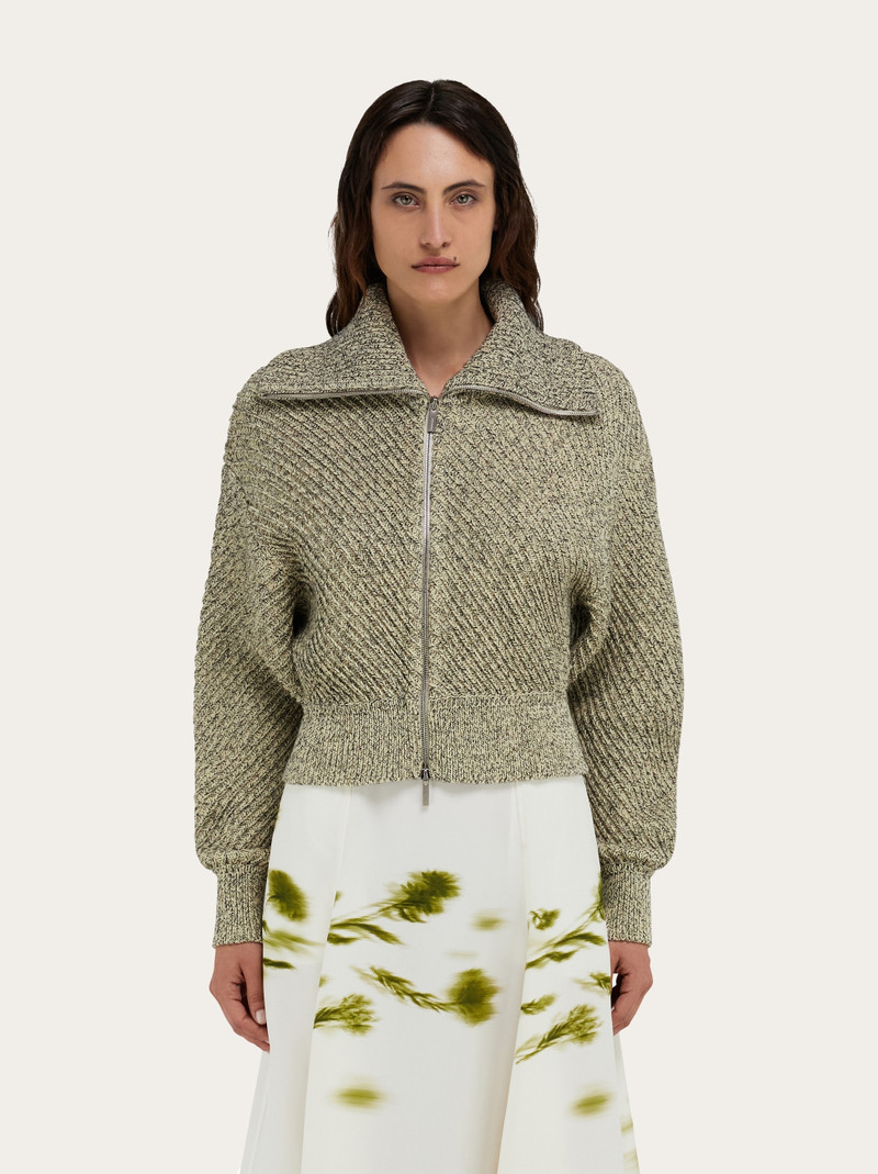 FERRAGAMO Knitted blouson outlook