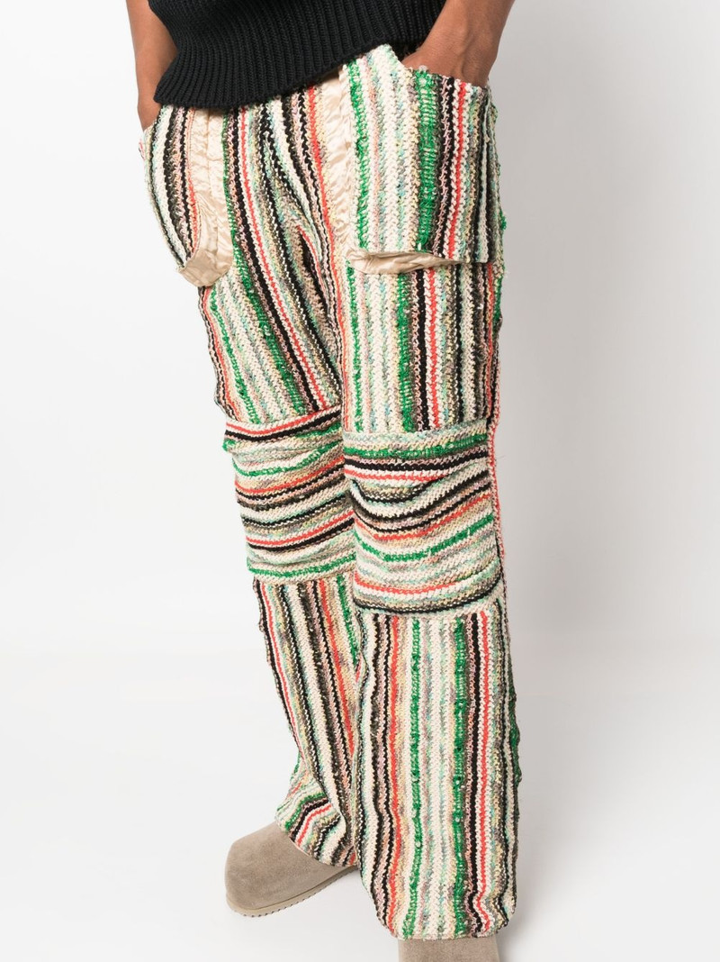 stripe-print cotton-blend trousers 5