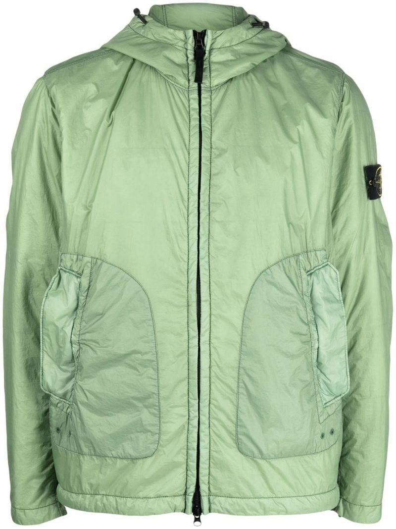 Stone Island logo-patch hooded jacket farfetch REVERSIBLE