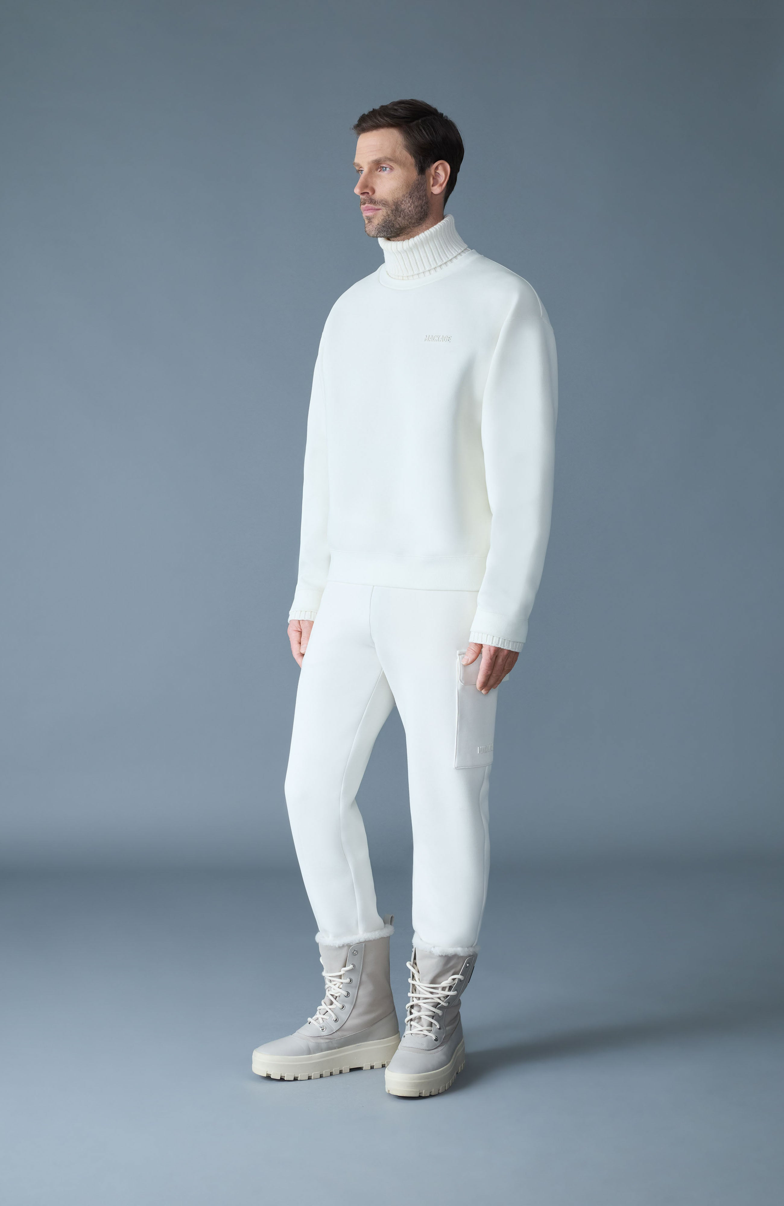 LEGEND Knit Cotton-Blend Turtleneck Sweater - 3