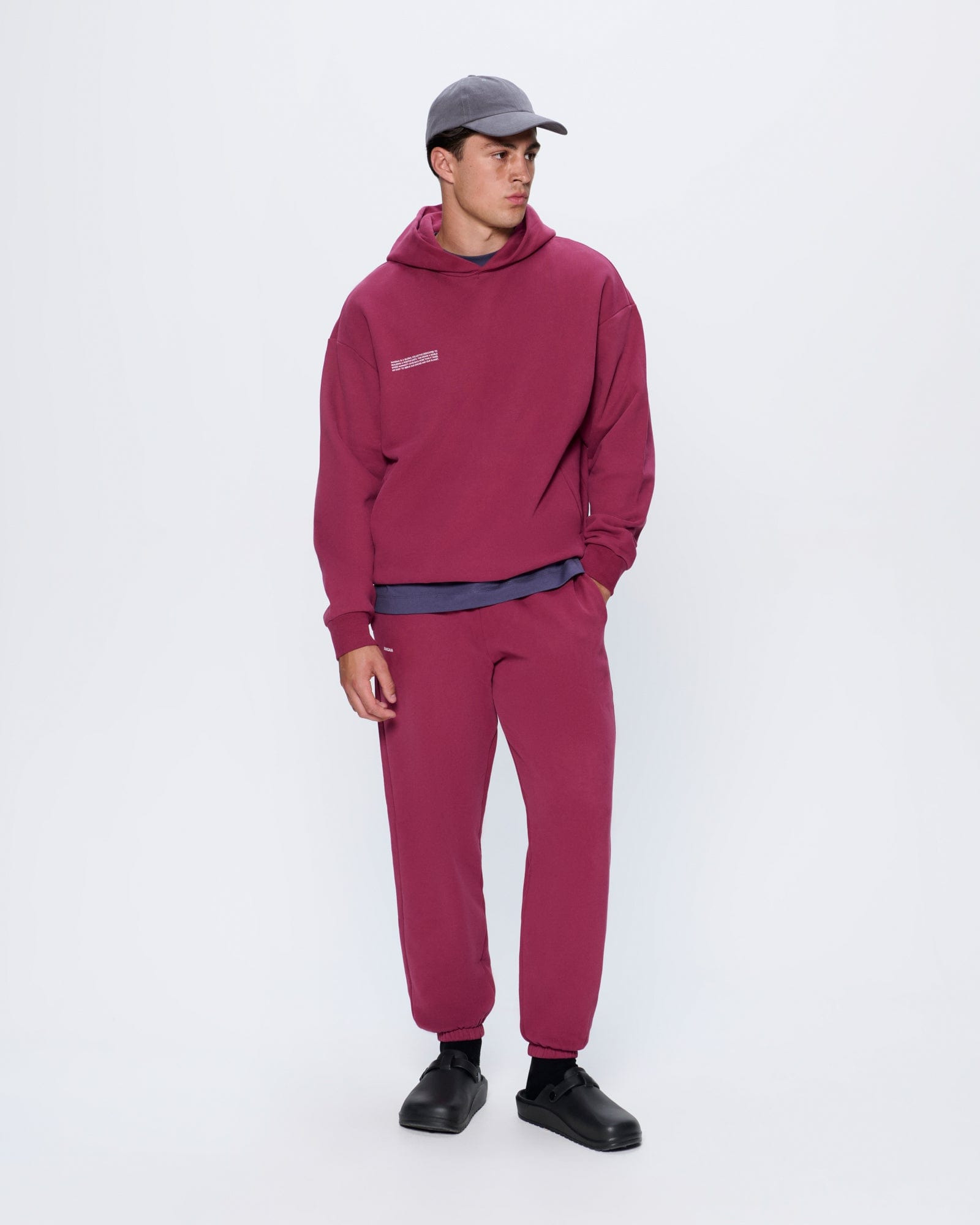 Mens 365 Midweight Hoodie - Milkyway Maroon - 3