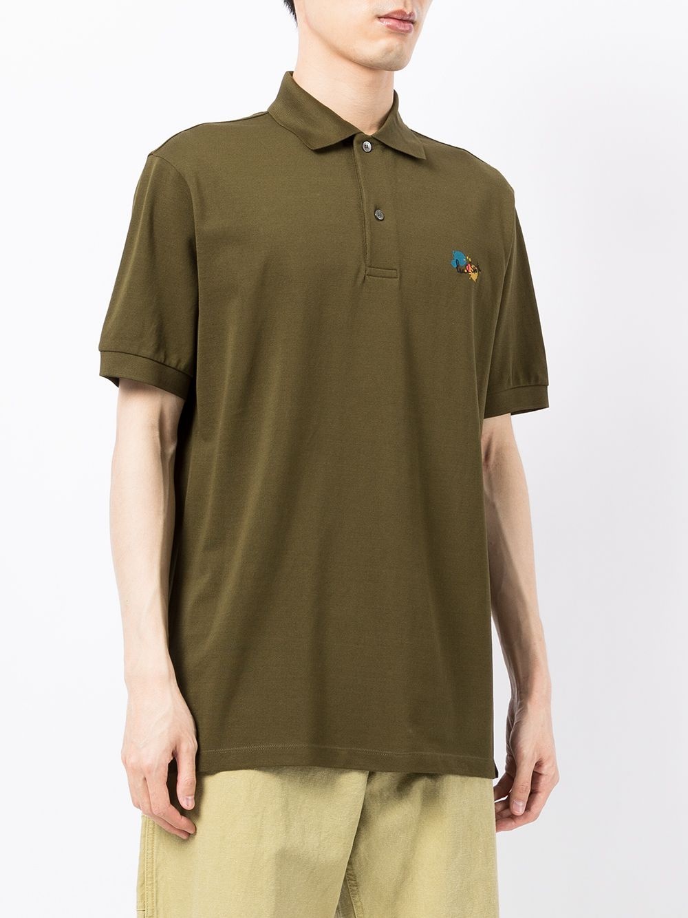 embroidered logo polo shirt - 3