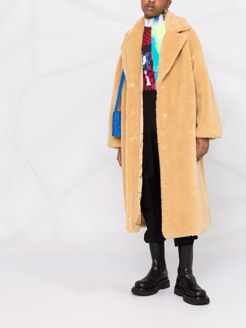 midi faux-fur coat - 2