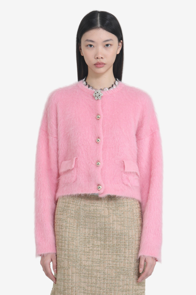 CREW NECK CARDIGAN WITH JEWEL BUTTONS 1